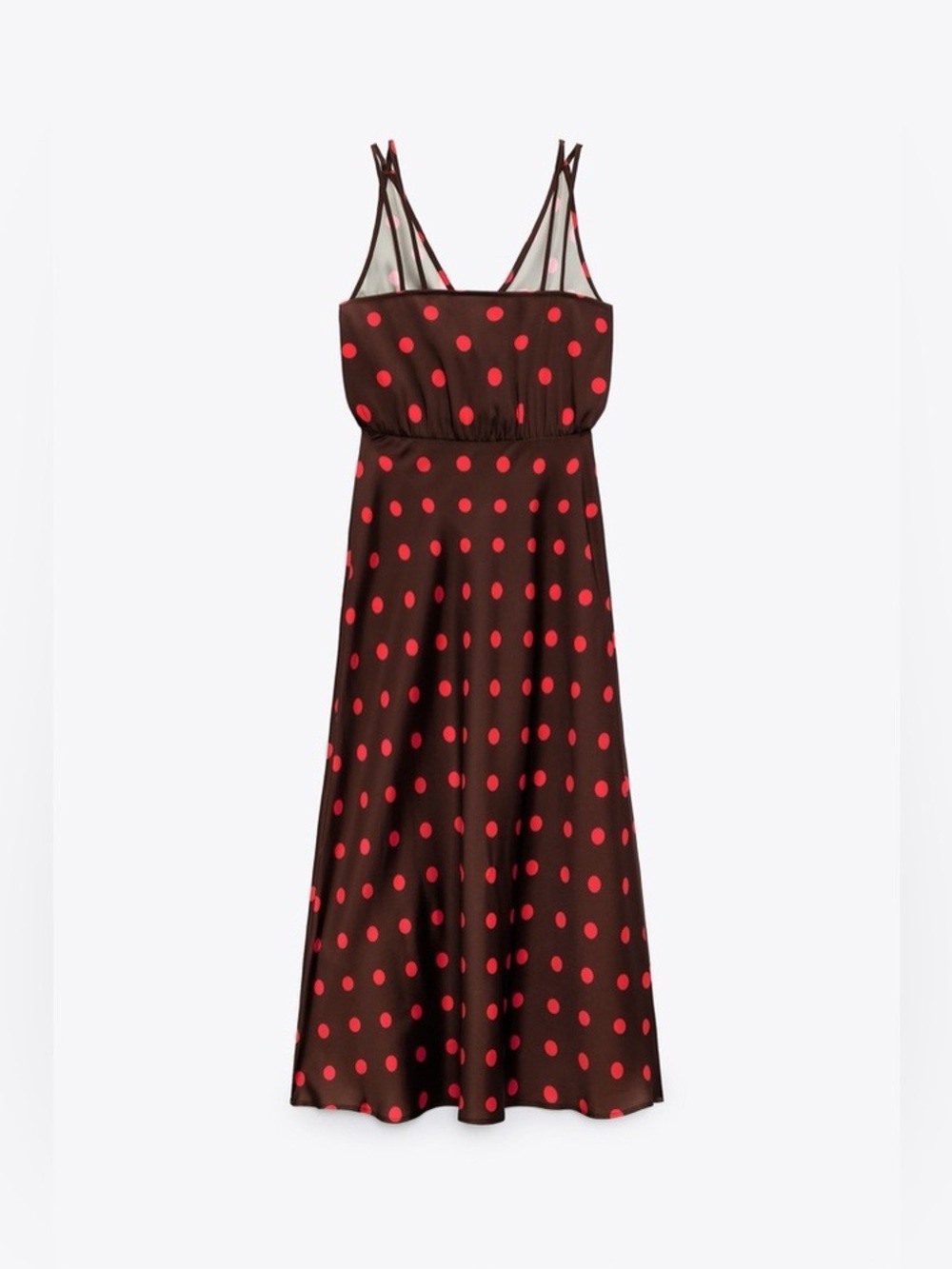 ZARA POLKA DOT DRESS MULTICOLORED - Picture 8 of 9